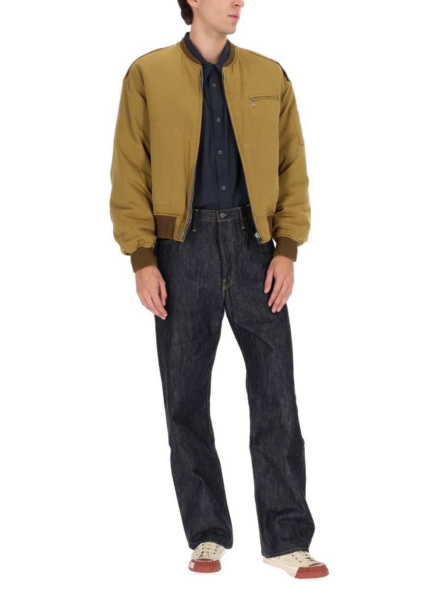 Visvim Grey Wool-Blend Gunner Down Jacket Goud