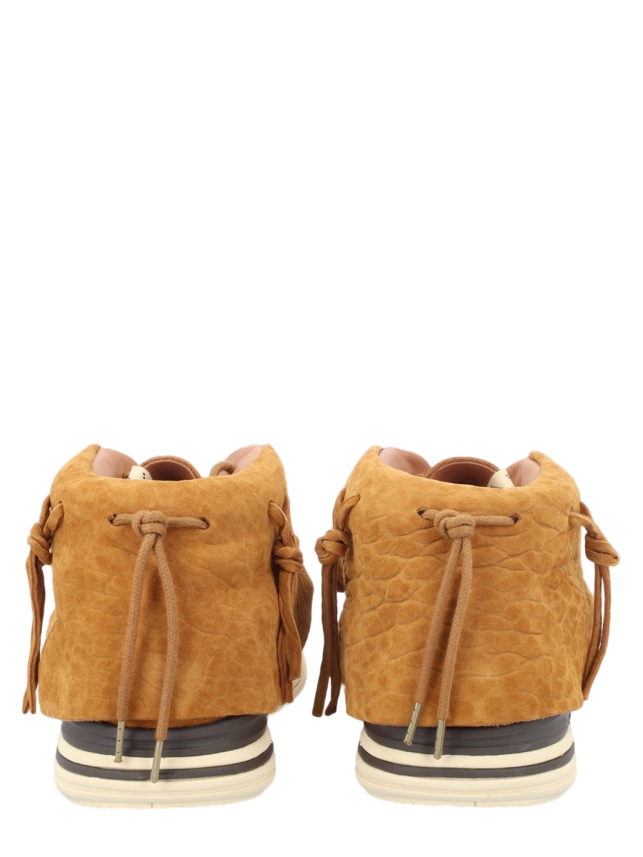 Visvim Tan Lhamo-Folk Lambskin Moccasin Boots Bruin
