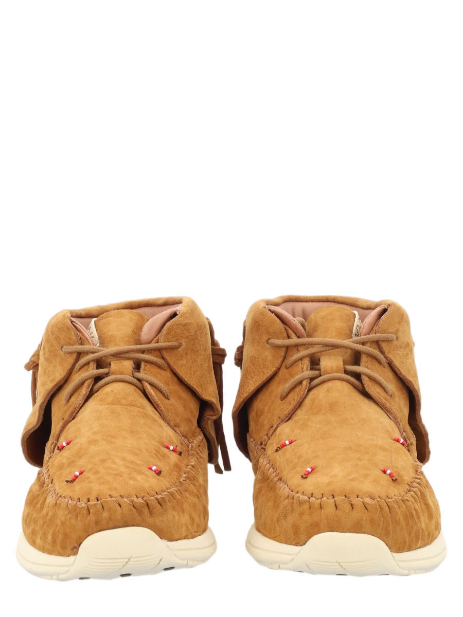 Visvim Tan Lhamo-Folk Lambskin Moccasin Boots Bruin