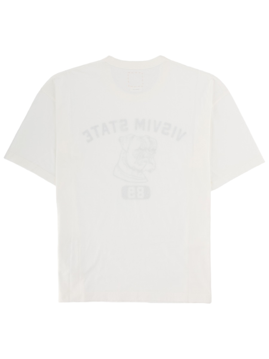 Visvim Jumbo Bulldog Cotton Graphic T-Shirt Wit
