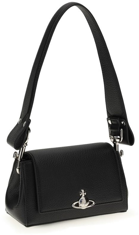 Vivienne Westwood Vivienne Westwood Black Polyurethane Shoulder Bag Zwart