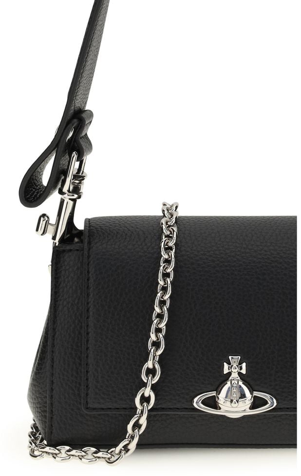 Vivienne Westwood Vivienne Westwood Black Polyurethane Shoulder Bag Zwart