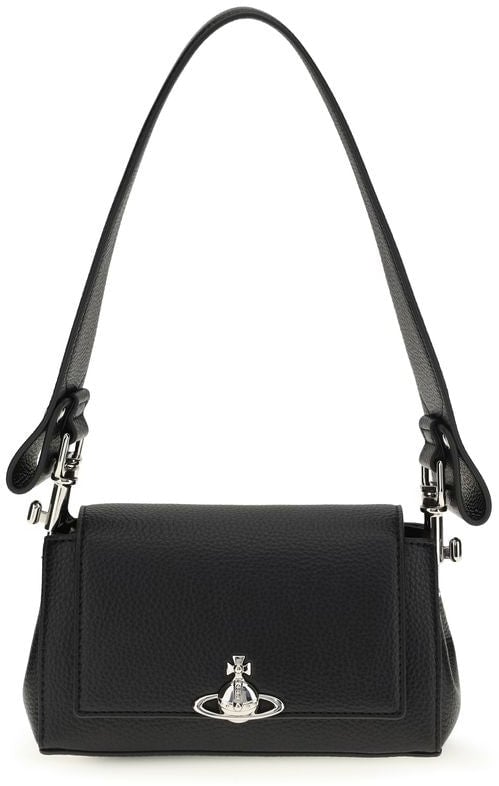 Vivienne Westwood Vivienne Westwood Black Polyurethane Shoulder Bag Zwart
