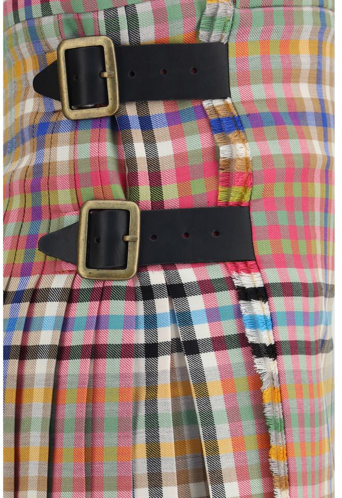 Vivienne Westwood Multicolor Wool Oves Aries Mini Skirt Divers