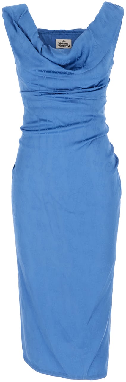 Vivienne Westwood Vivienne Westwood Cerulean blue viscose Ginnie mini dress Lichtblauw