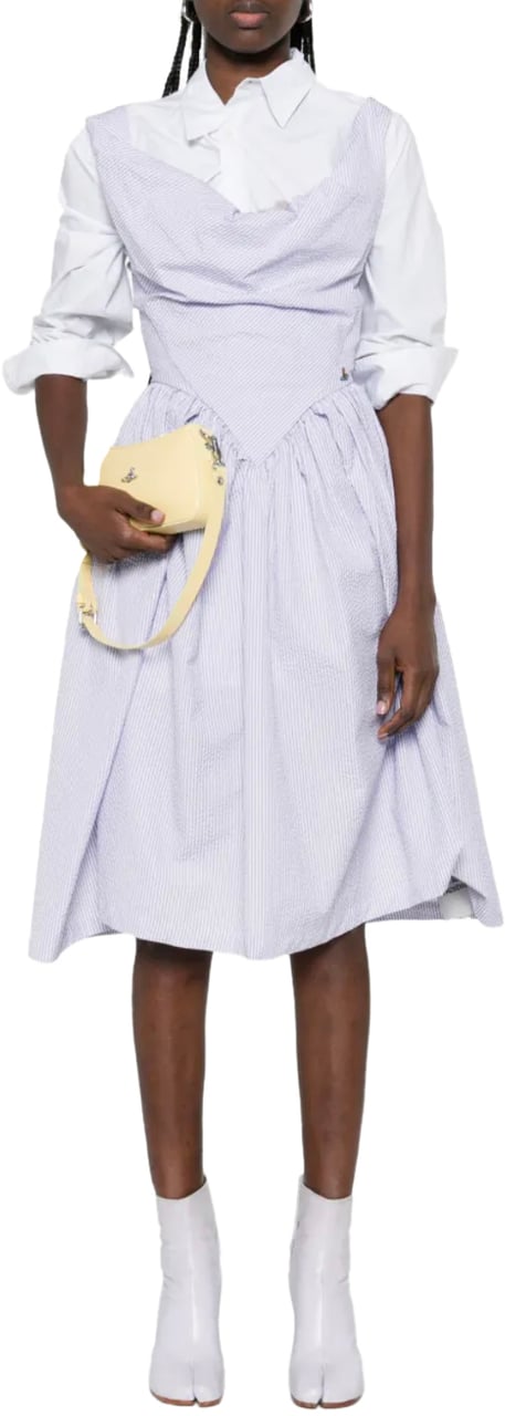 Vivienne Westwood Vivienne Westwood Sunday Dress White/blue Stripe Wit