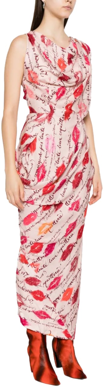 Vivienne Westwood Long Fond Dress Kisses Divers