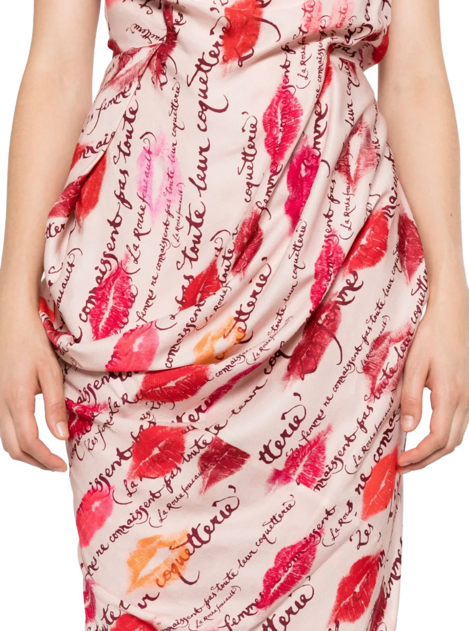 Vivienne Westwood Long Fond Dress Kisses Divers