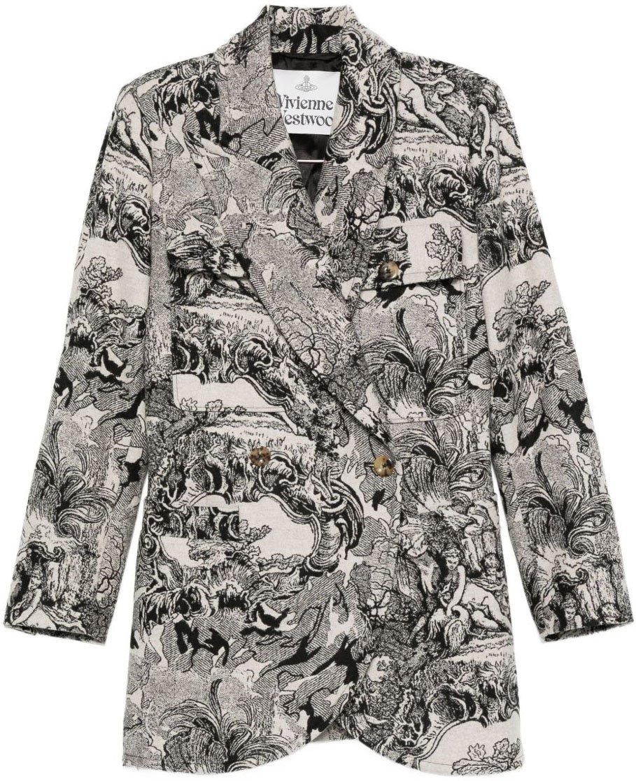Vivienne Westwood Coats Creamblack Zwart