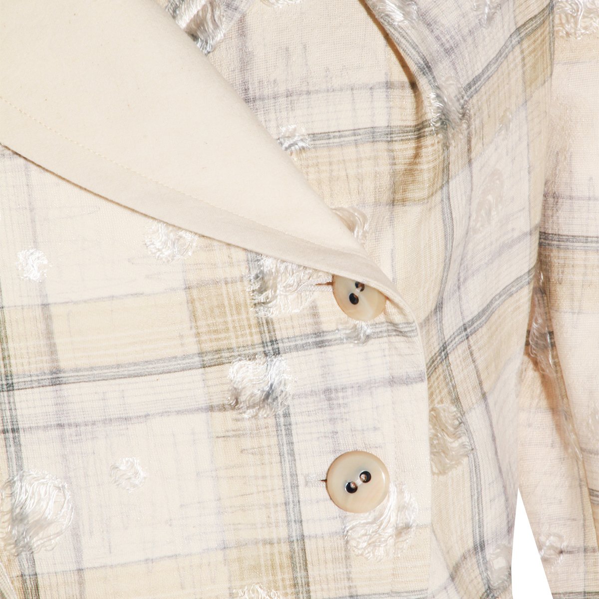 Vivienne Westwood Ecru Check Motif Blazer Grijs
