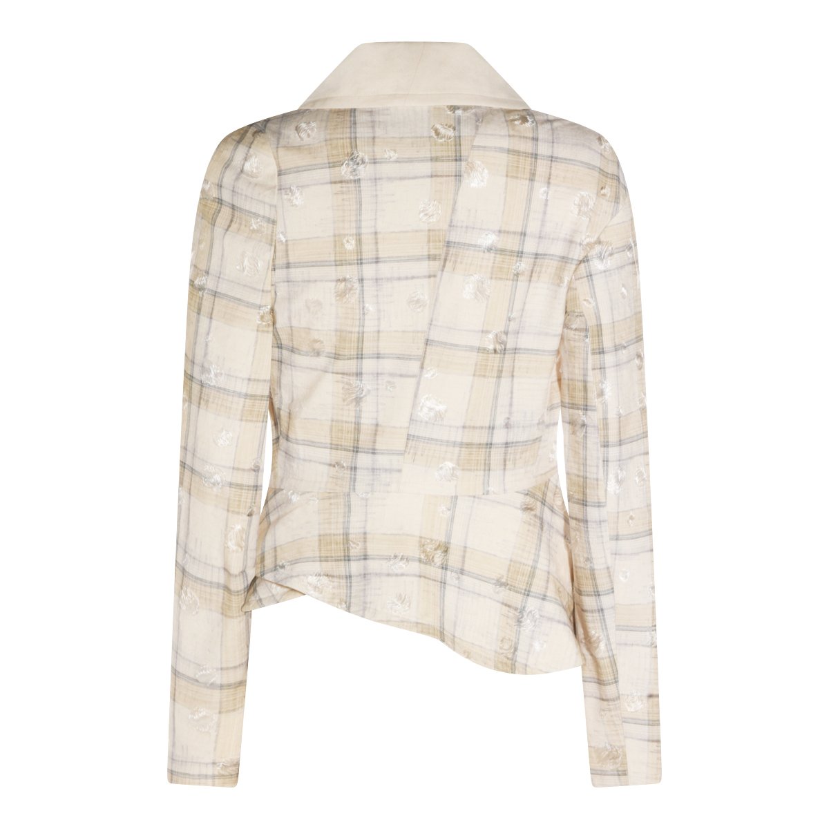 Vivienne Westwood Ecru Check Motif Blazer Grijs