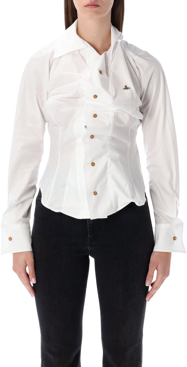 Vivienne Westwood Drunken Shirt Bianco Wit