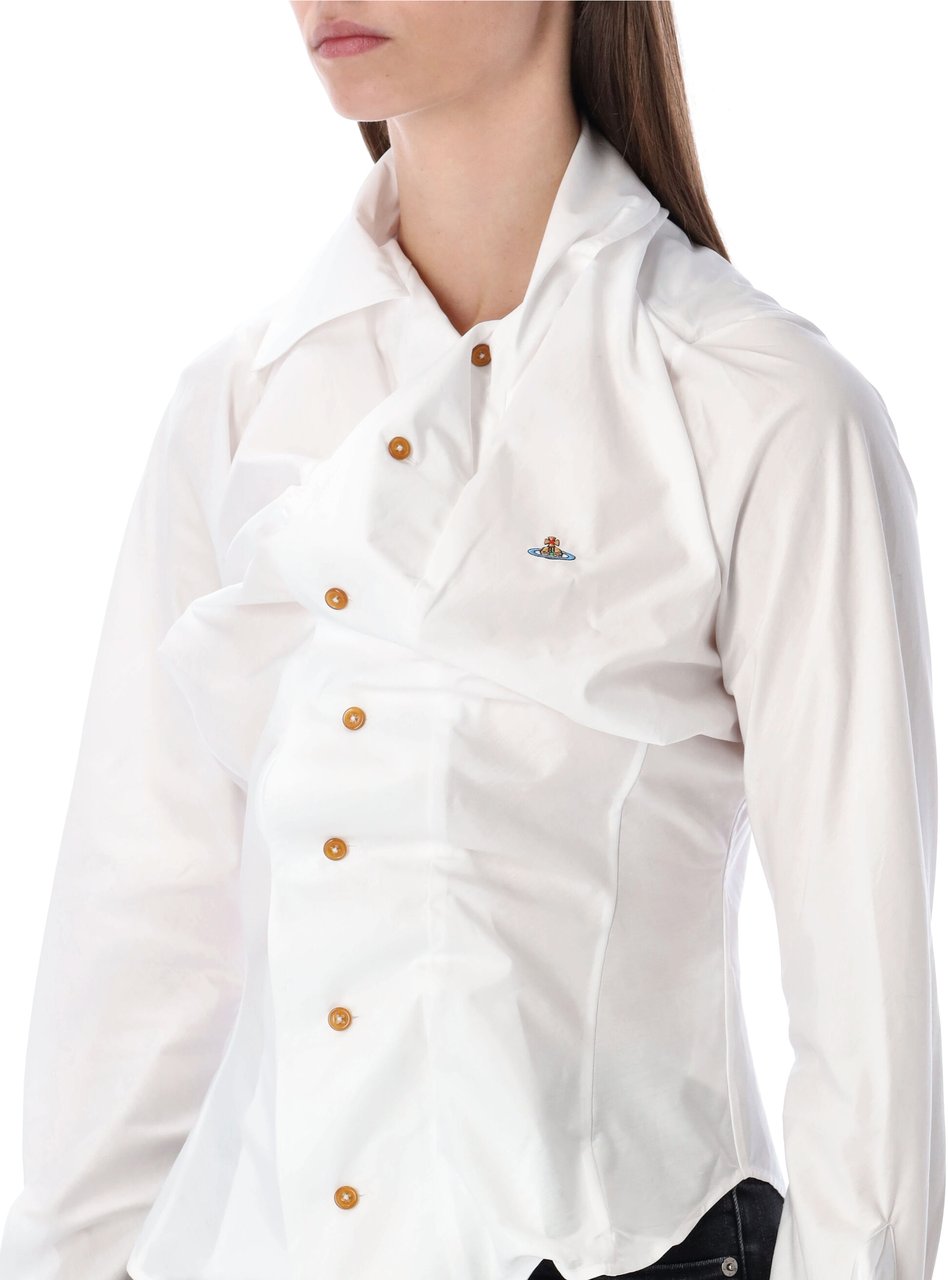Vivienne Westwood Drunken Shirt Bianco Wit
