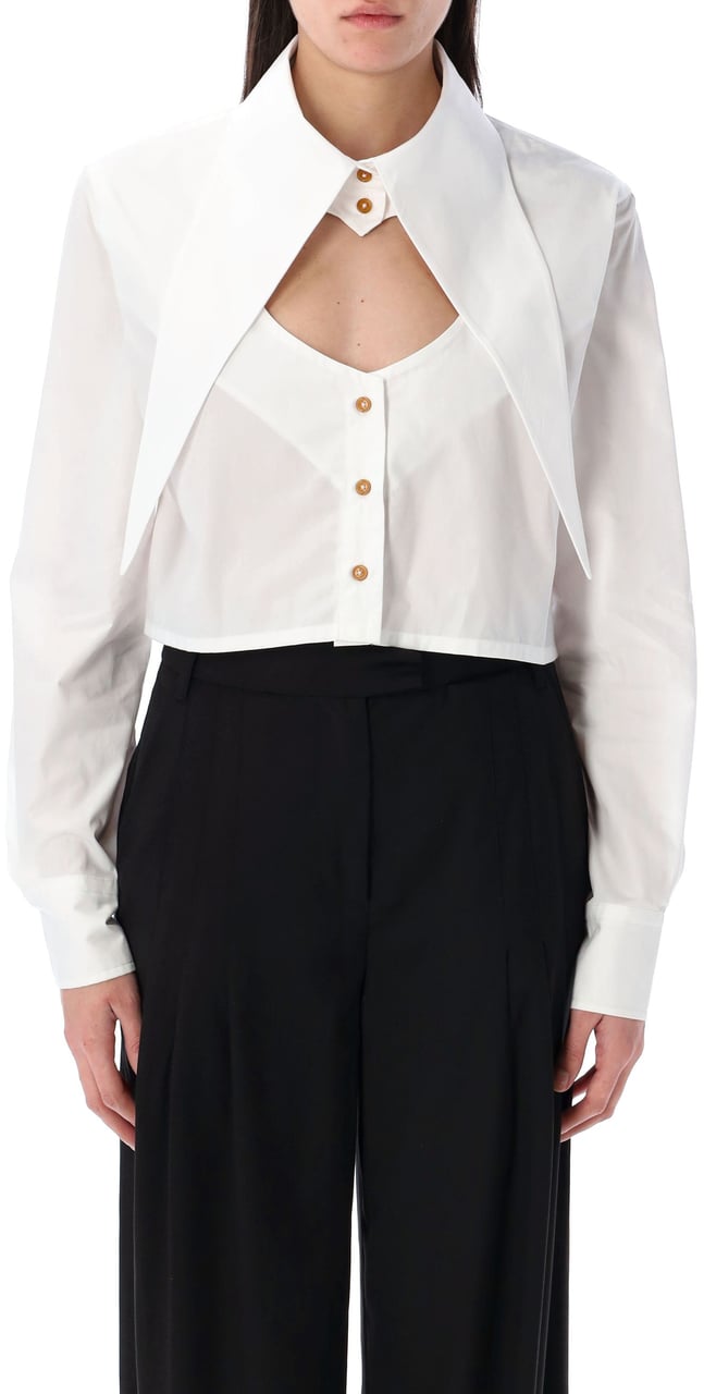 Vivienne Westwood Cut Off Heart Shirt Bianco Wit