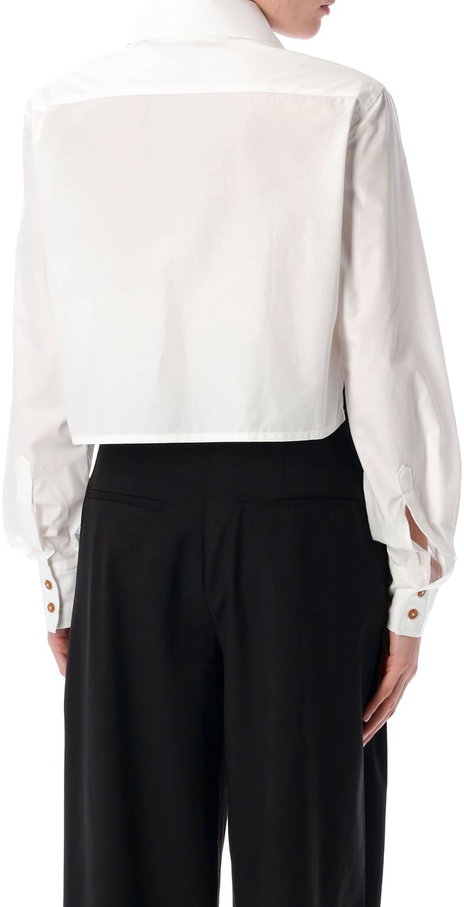 Vivienne Westwood Cut Off Heart Shirt Bianco Wit