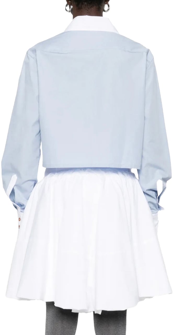 Vivienne Westwood Cut Off Heart Shirt Blue/white Mix Wit