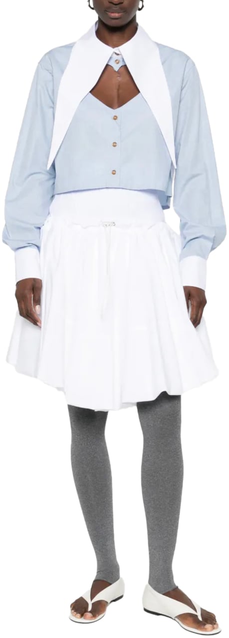 Vivienne Westwood Cut Off Heart Shirt Blue/white Mix Wit