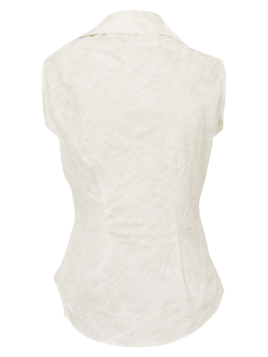 Vivienne Westwood Slim Fit Cotton Short Sleeve Casual Shirt Neutraal