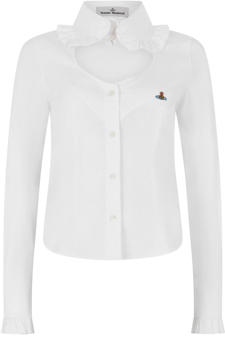 Vivienne Westwood Toulouse Frill shirt with embroidery Wit