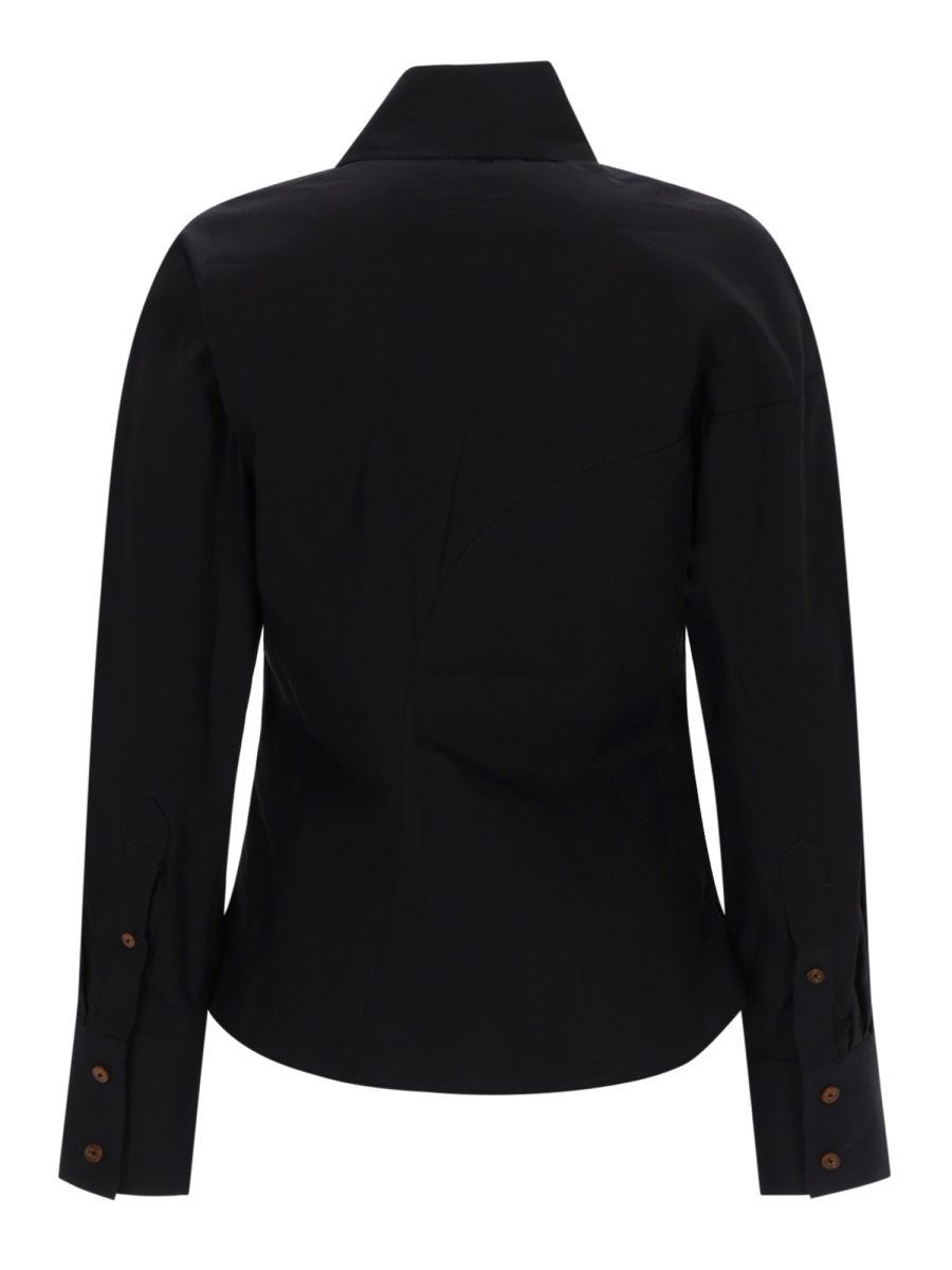 Vivienne Westwood Nice Fitted Asymmetrical Button Shirt Zwart