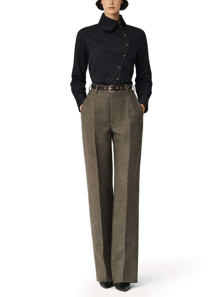 Vivienne Westwood Nice Fitted Asymmetrical Button Shirt Zwart