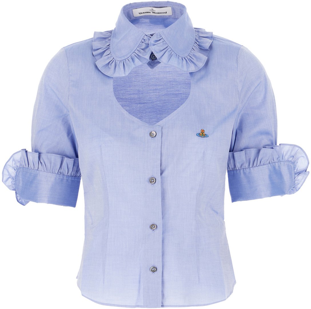 Vivienne Westwood Vivienne Westwood Light blue cotton blouse Lichtblauw