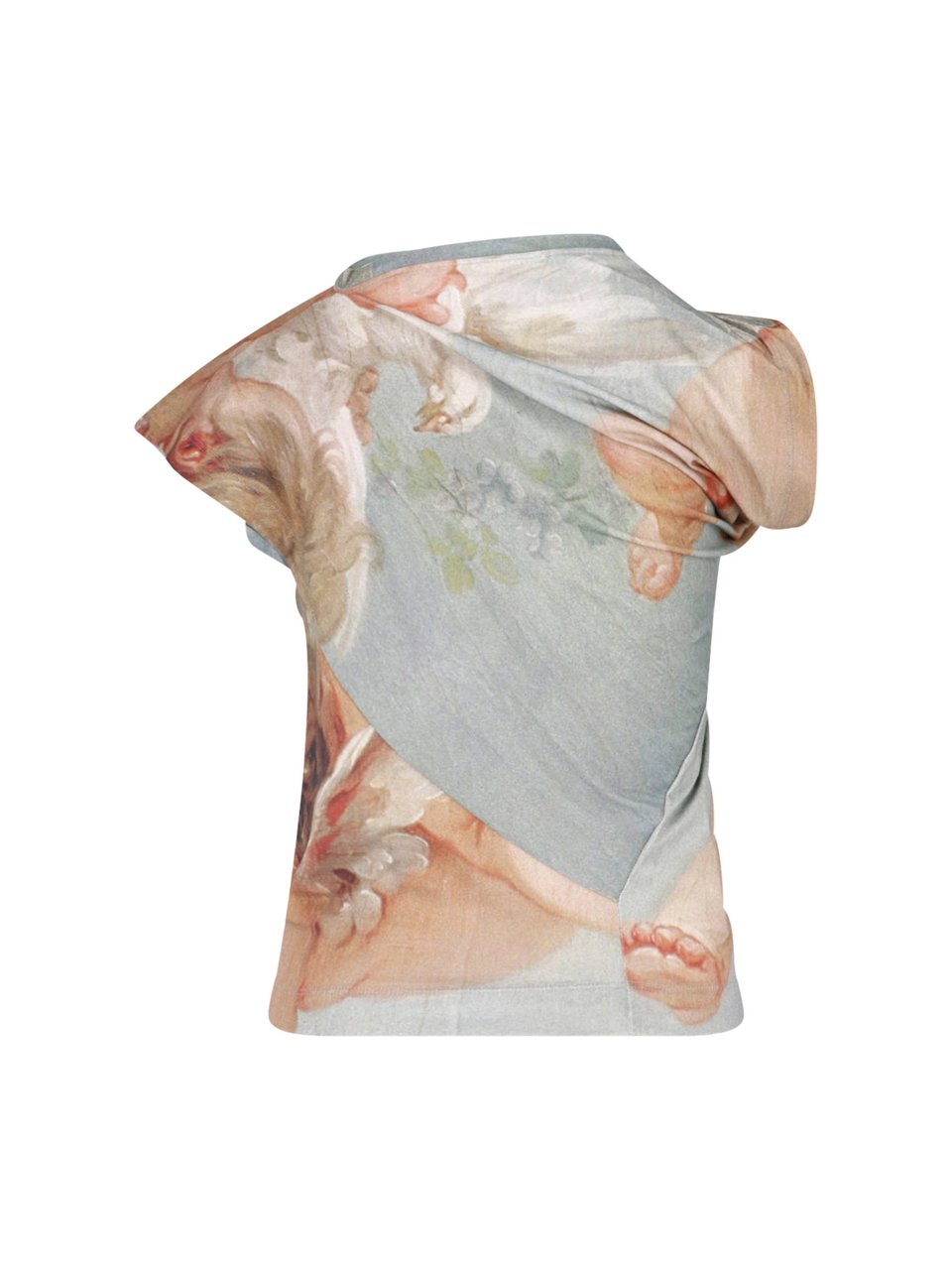 Vivienne Westwood Cherubic-Print Fitted Top with Artistic Detailing Neutraal