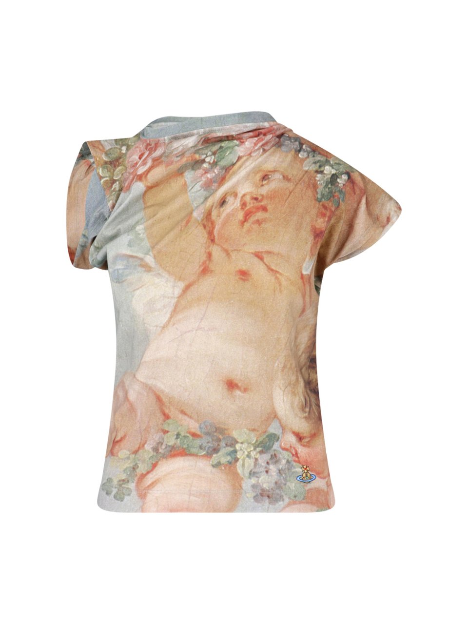 Vivienne Westwood Cherubic-Print Fitted Top with Artistic Detailing Neutraal