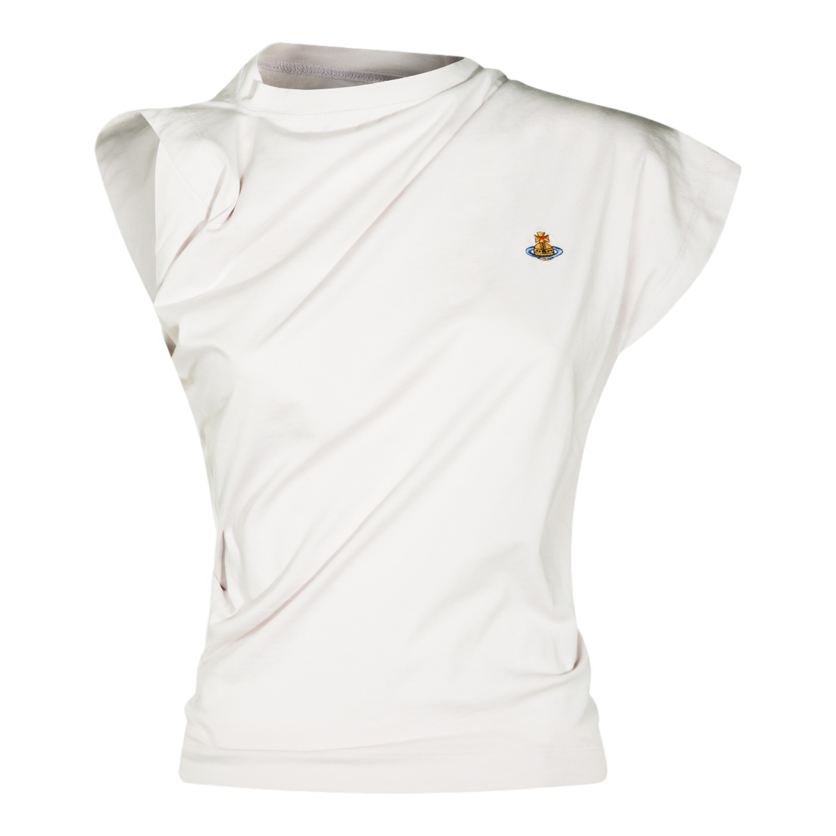 Vivienne Westwood Asymmetrical Short-Sleeved Top With Subtle Ruching Wit