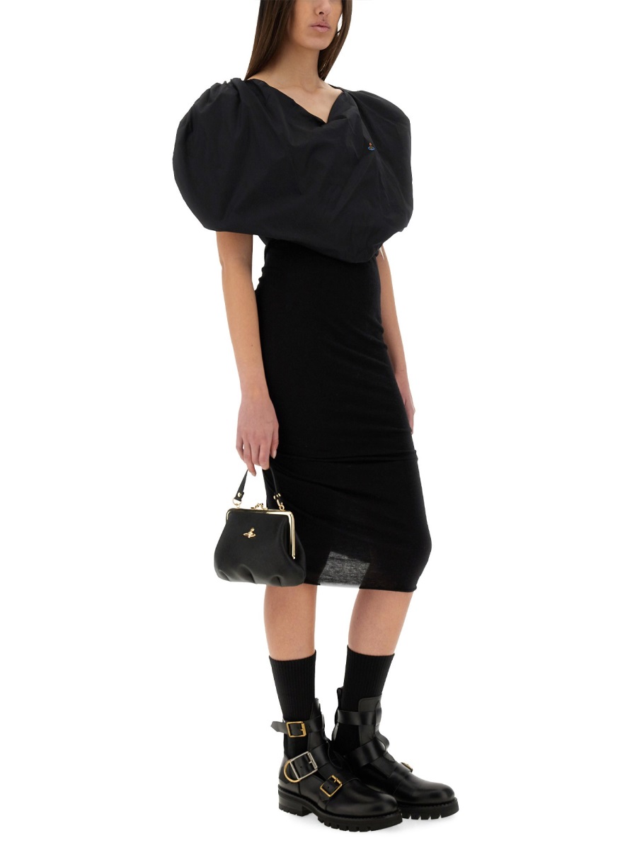 Vivienne Westwood Neutrals Heart Puffed Sleeves Top Zwart