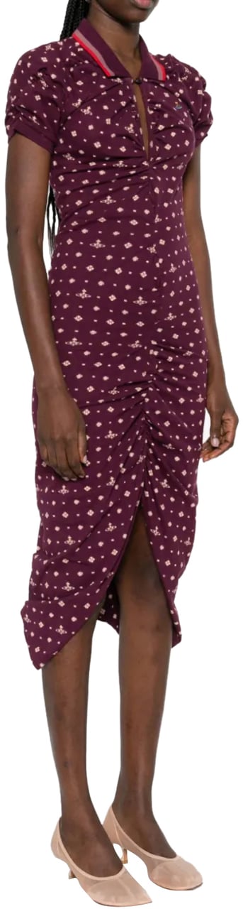 Vivienne Westwood Pulling Dress Ikat/burgundy Rood