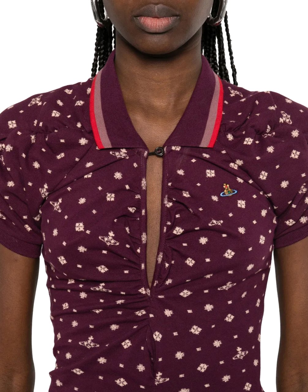 Vivienne Westwood Pulling Dress Ikat/burgundy Rood