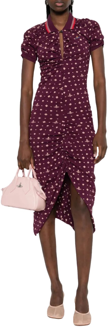 Vivienne Westwood Pulling Dress Ikat/burgundy Rood
