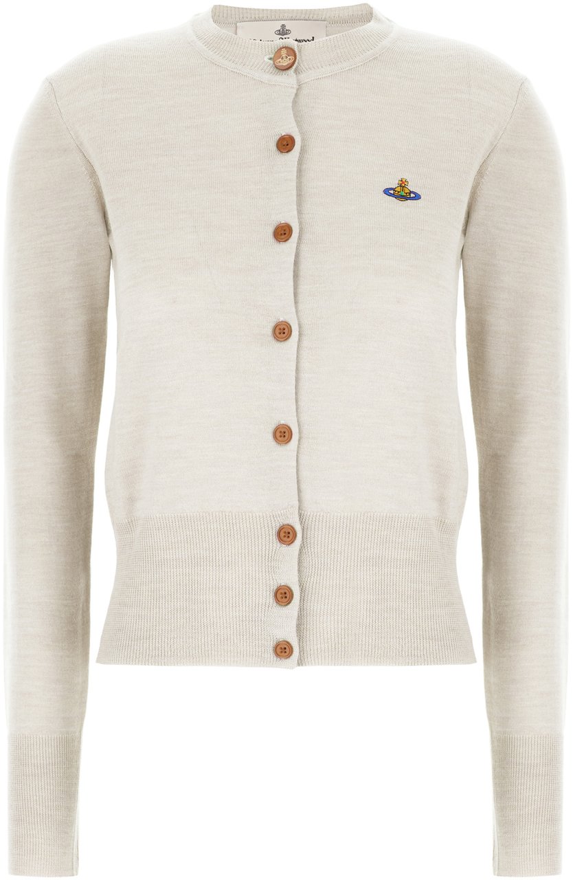Vivienne Westwood Vivienne Westwood Light grey wool cardigan Grijs