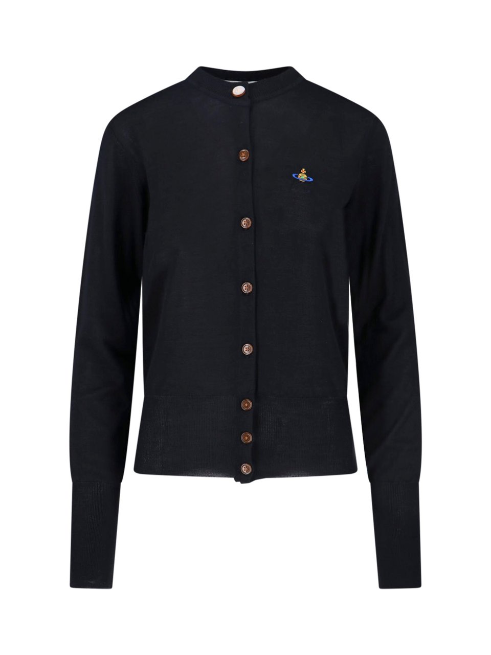 Vivienne Westwood Bea Embroidered Chest Cardigan Zwart