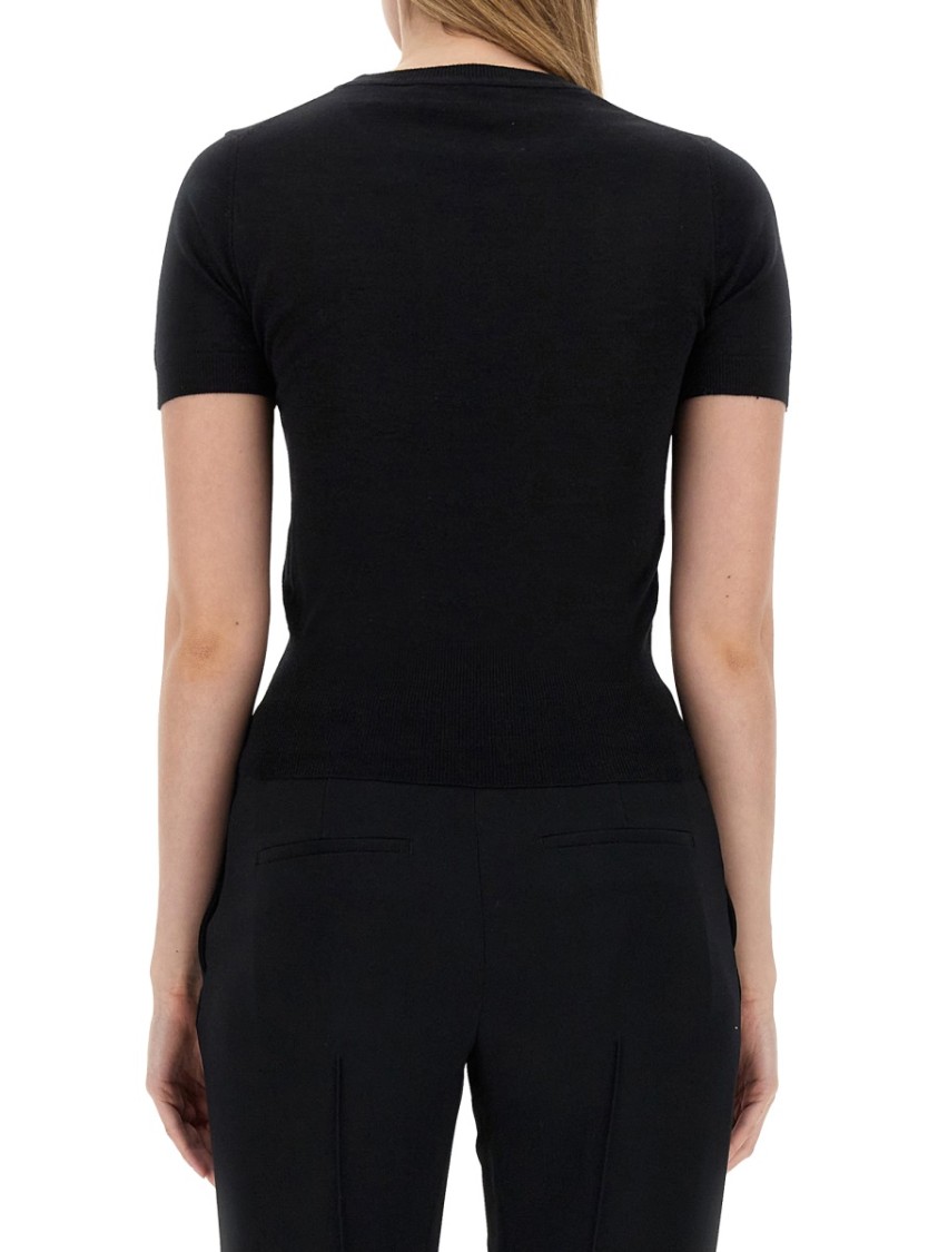 Vivienne Westwood Merino Wool-Silk Blend Knit Top Zwart