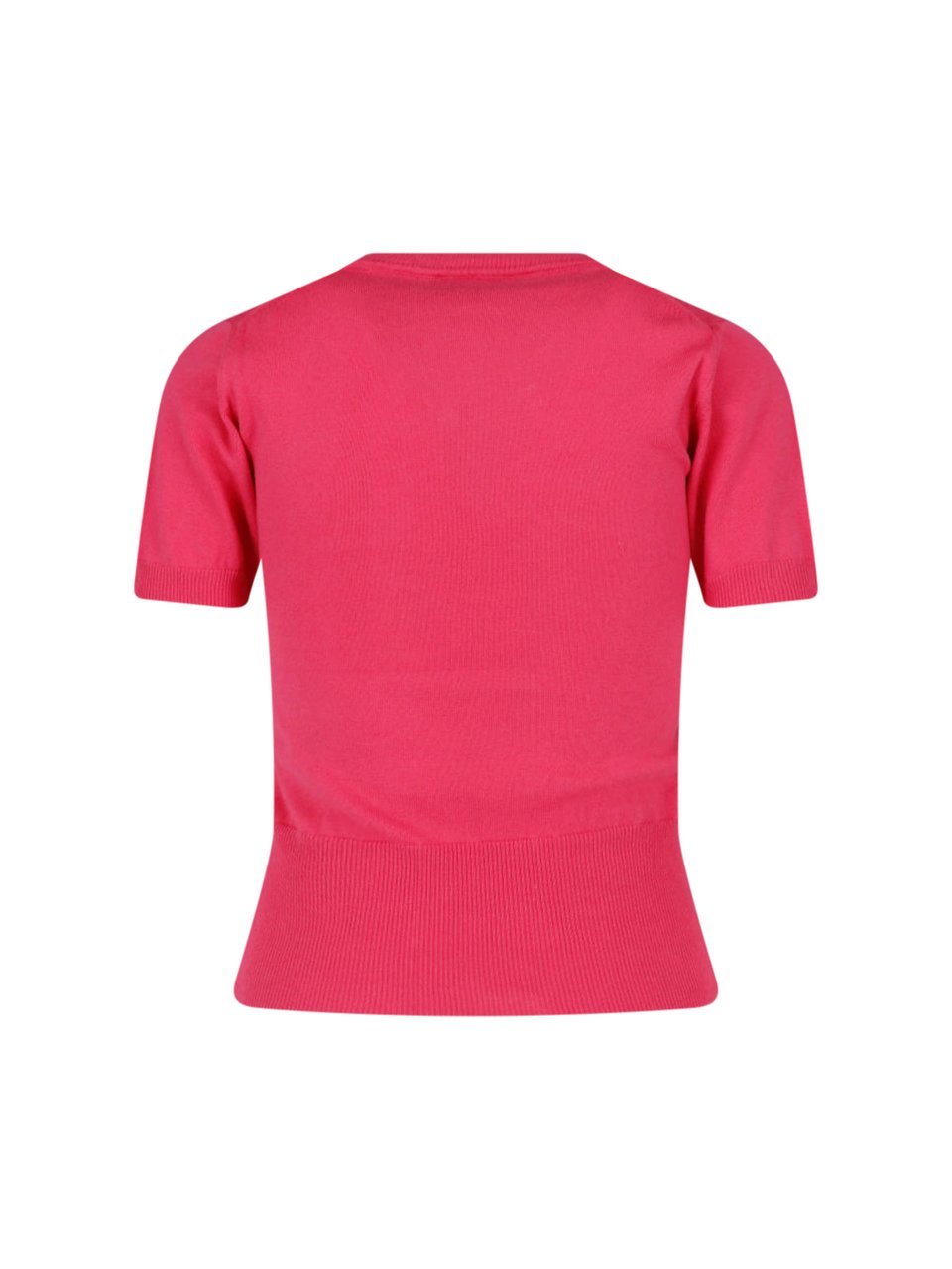 Vivienne Westwood Fitted Red Crop Top with Ribbed Details Rood