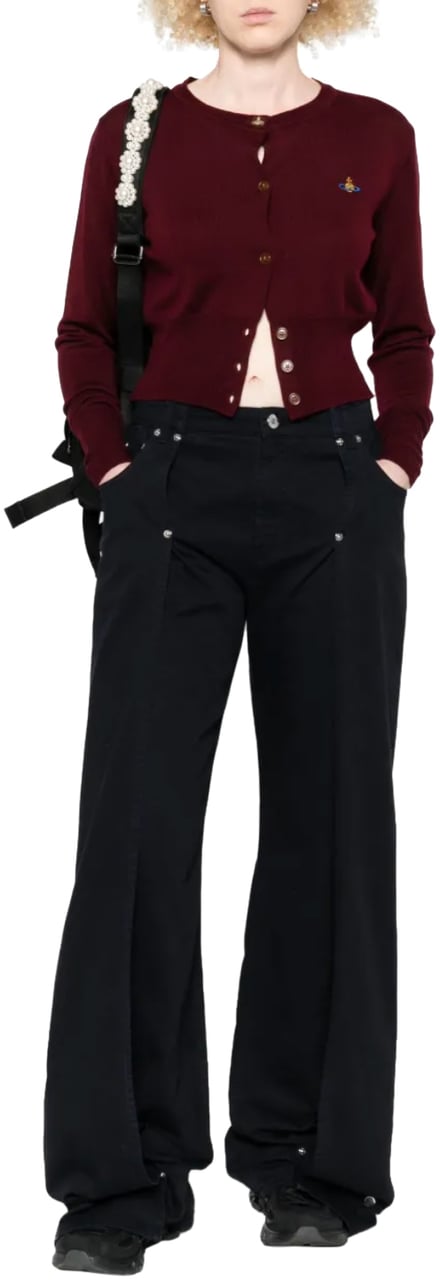 Vivienne Westwood Bea Cropped Cardi Brick Rood