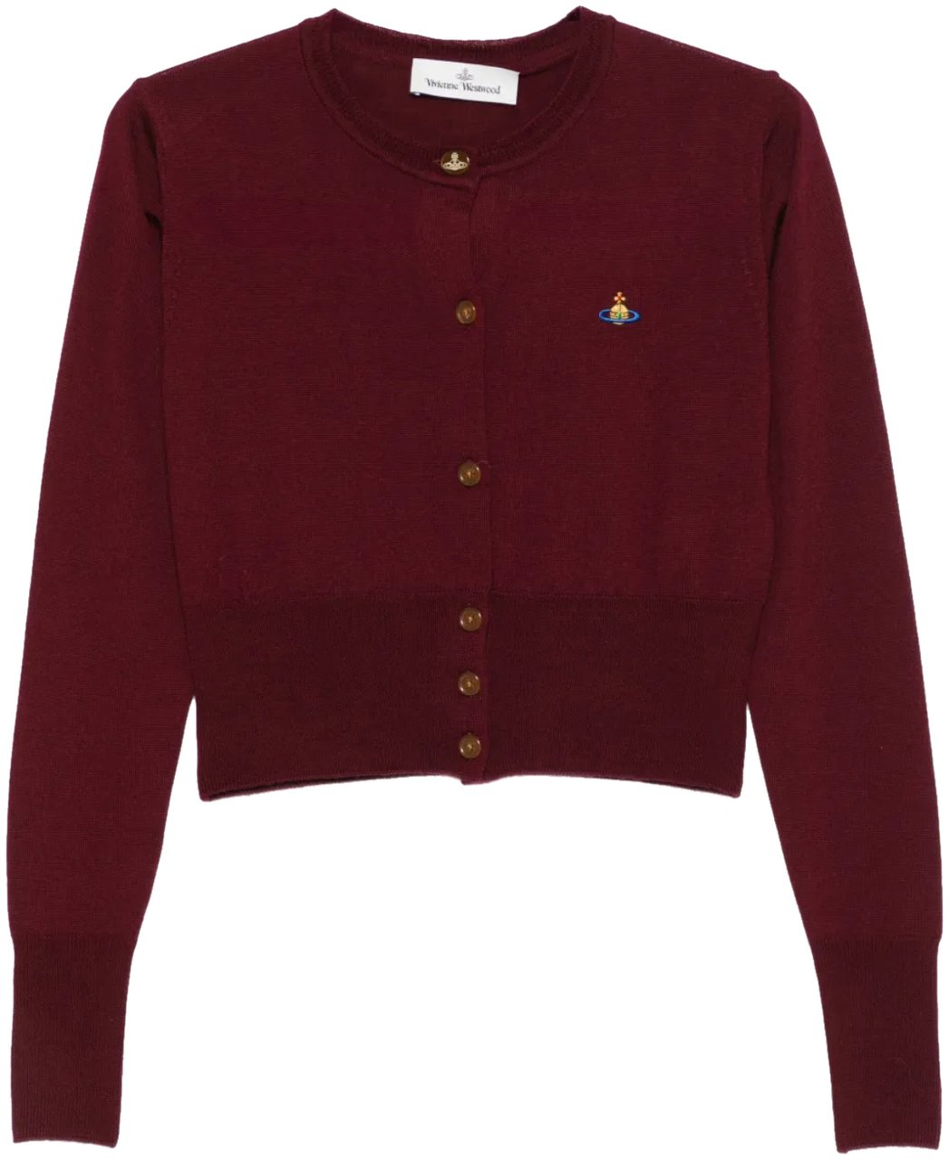 Vivienne Westwood Bea Cropped Cardi Brick Rood