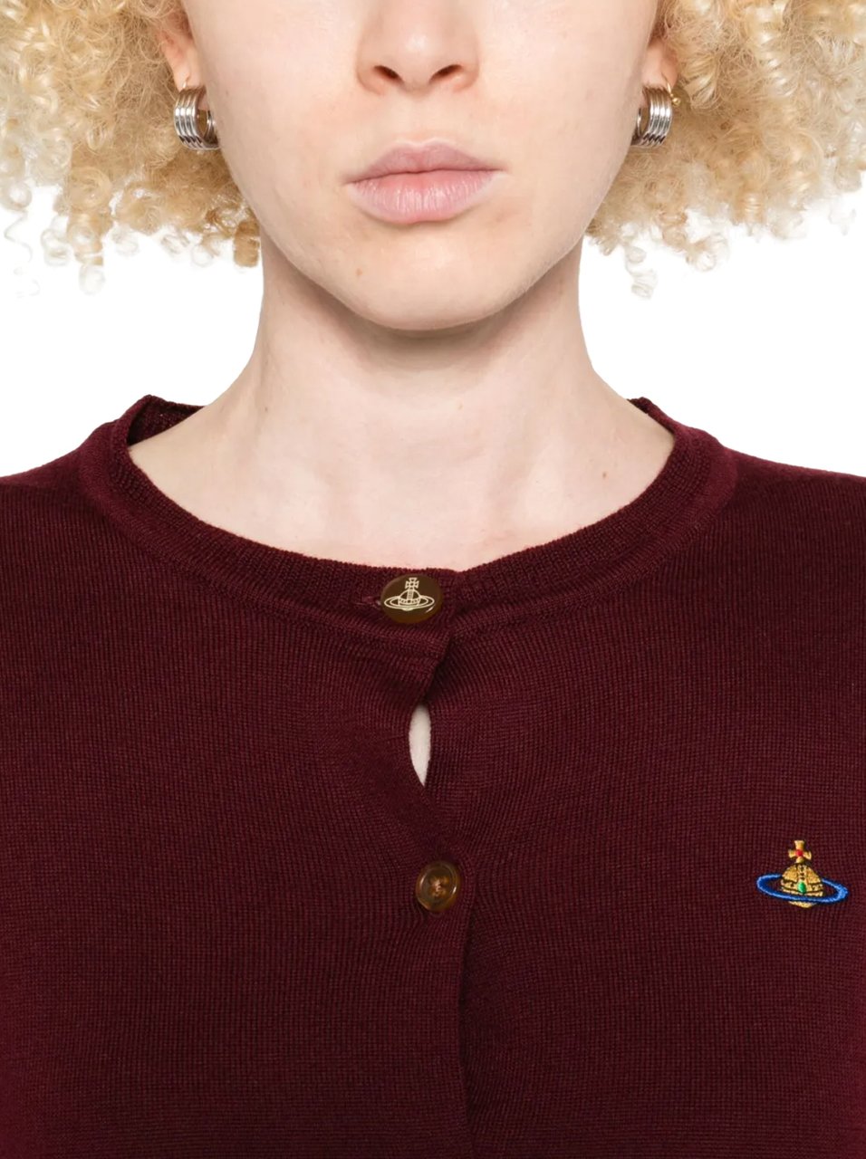 Vivienne Westwood Bea Cropped Cardi Brick Rood