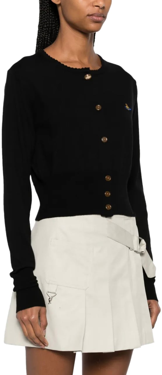 Vivienne Westwood Bea Cropped Cardi Black Zwart