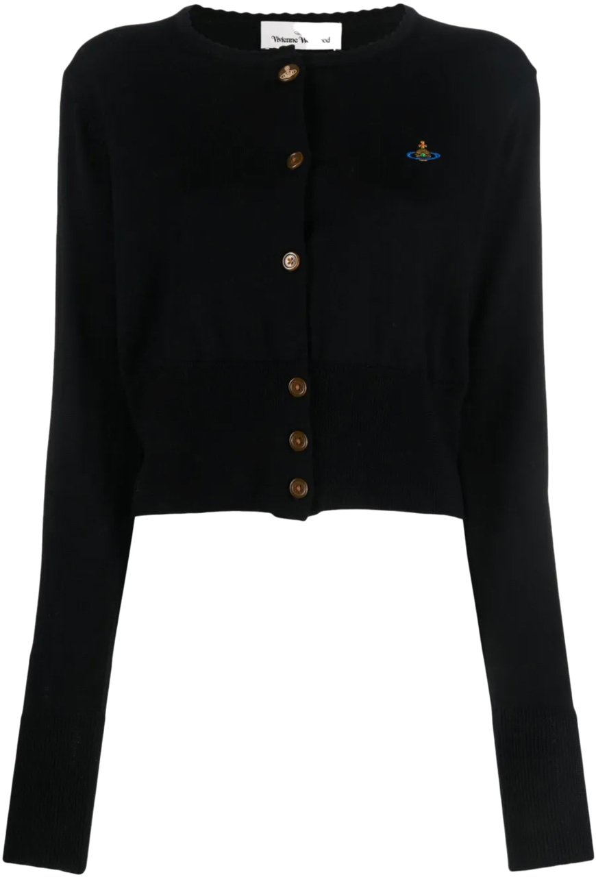 Vivienne Westwood Bea Cropped Cardi Black Zwart