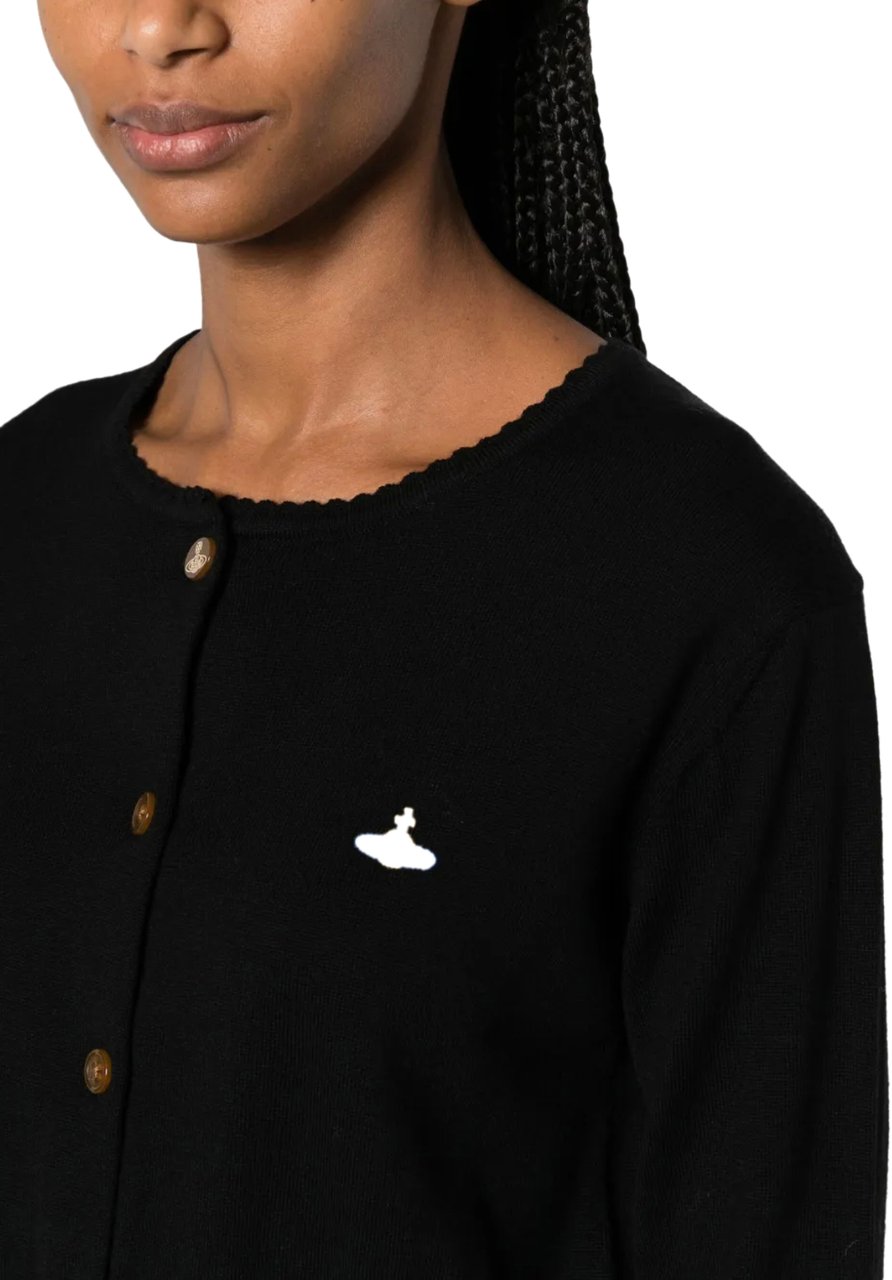 Vivienne Westwood Bea Cropped Cardi Black Zwart