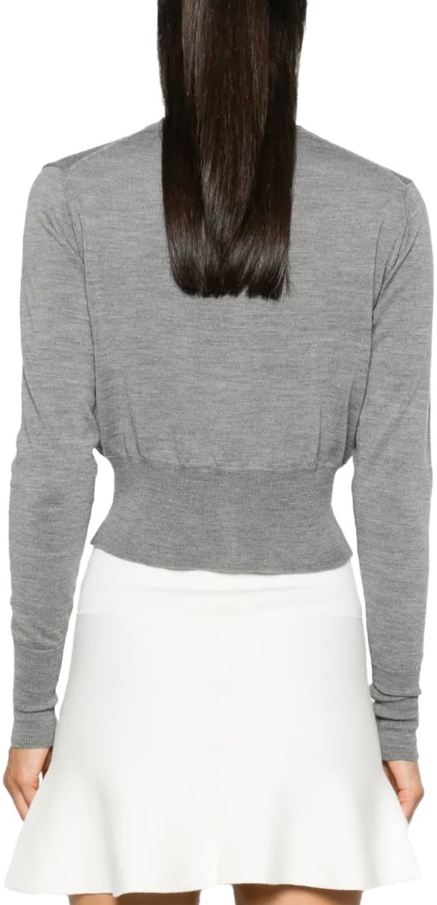Vivienne Westwood Bea Cropped Cardi Grey Melange Grijs