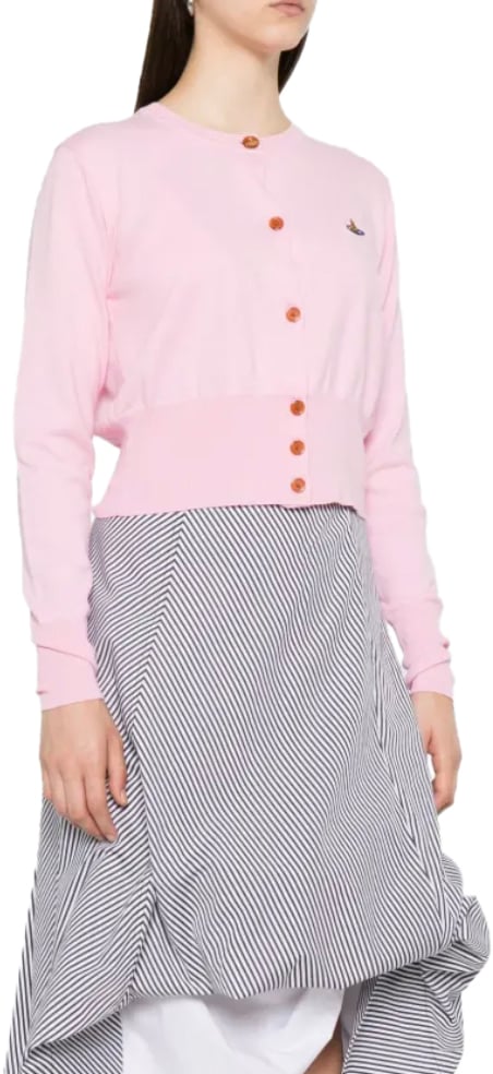 Vivienne Westwood Bea Cropped Cardi Pink Roze