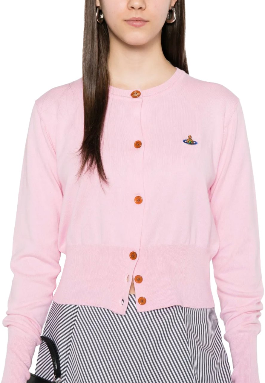 Vivienne Westwood Bea Cropped Cardi Pink Roze