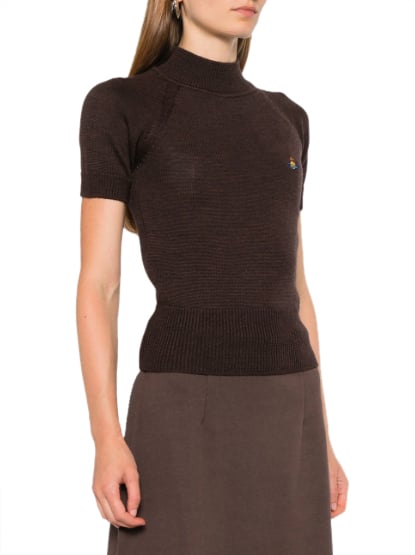 Vivienne Westwood Bea Turtleneck Top Brown Bruin