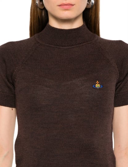 Vivienne Westwood Bea Turtleneck Top Brown Bruin