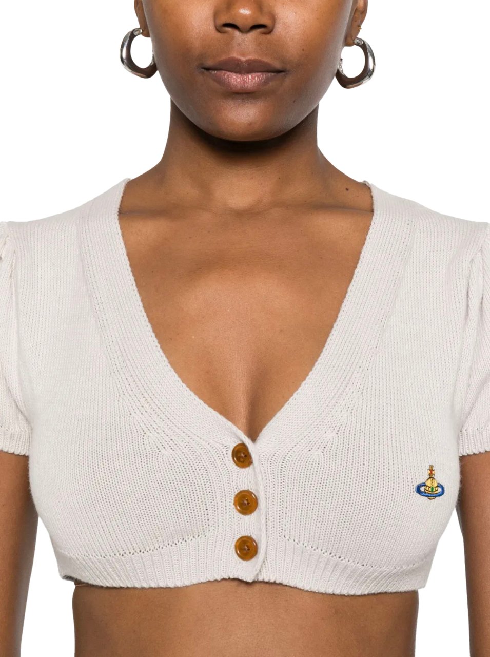 Vivienne Westwood Ida Cardi Dusty White Wit
