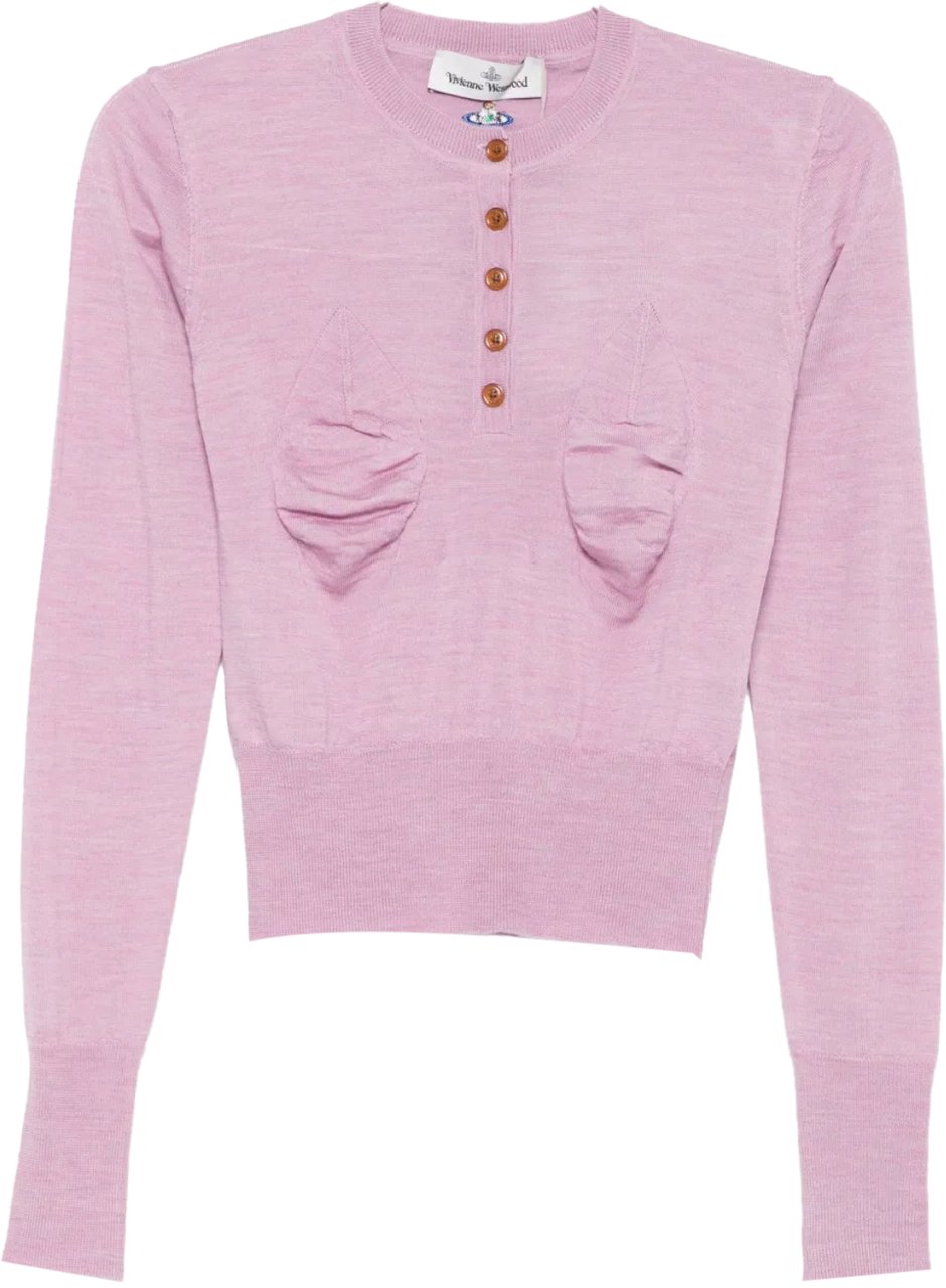 Vivienne Westwood Tit Jumper Pink Melange Roze